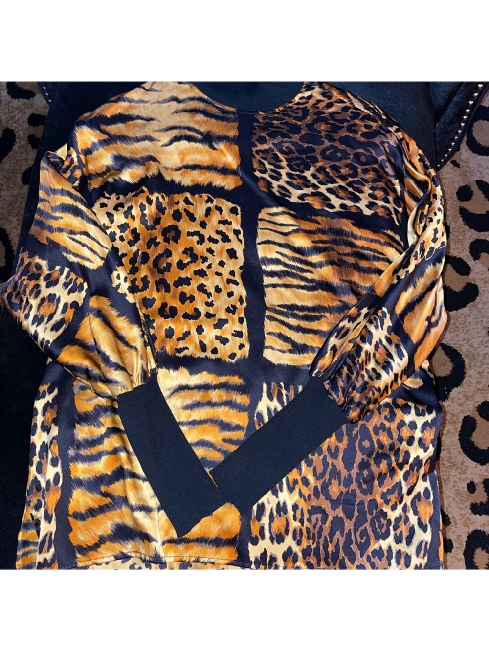 Dior Multicolor Animal Print Silk Blouse - Picture 6 of 6